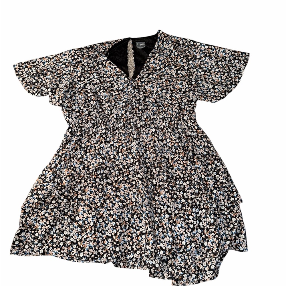 Floral Dress - Black and White